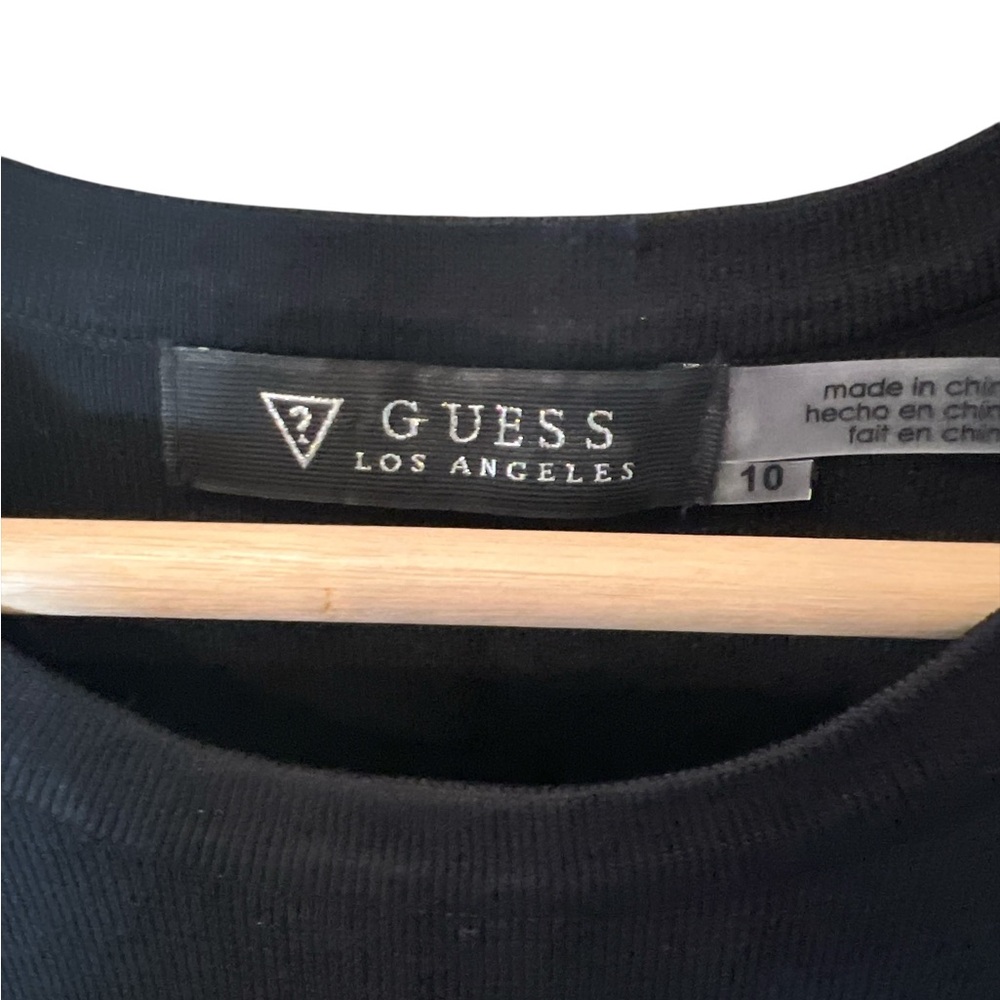 Guess Black BodyCon Mini Dress with Gold Accents - Picture 4 of 6